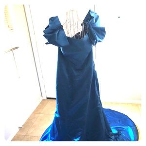 Blue evening gown